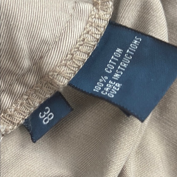 POLO RALPH LAUREN TYLER SHORTS MENS TAN KHAKI COTTON CHINO PLEATS - Picture 5 of 6